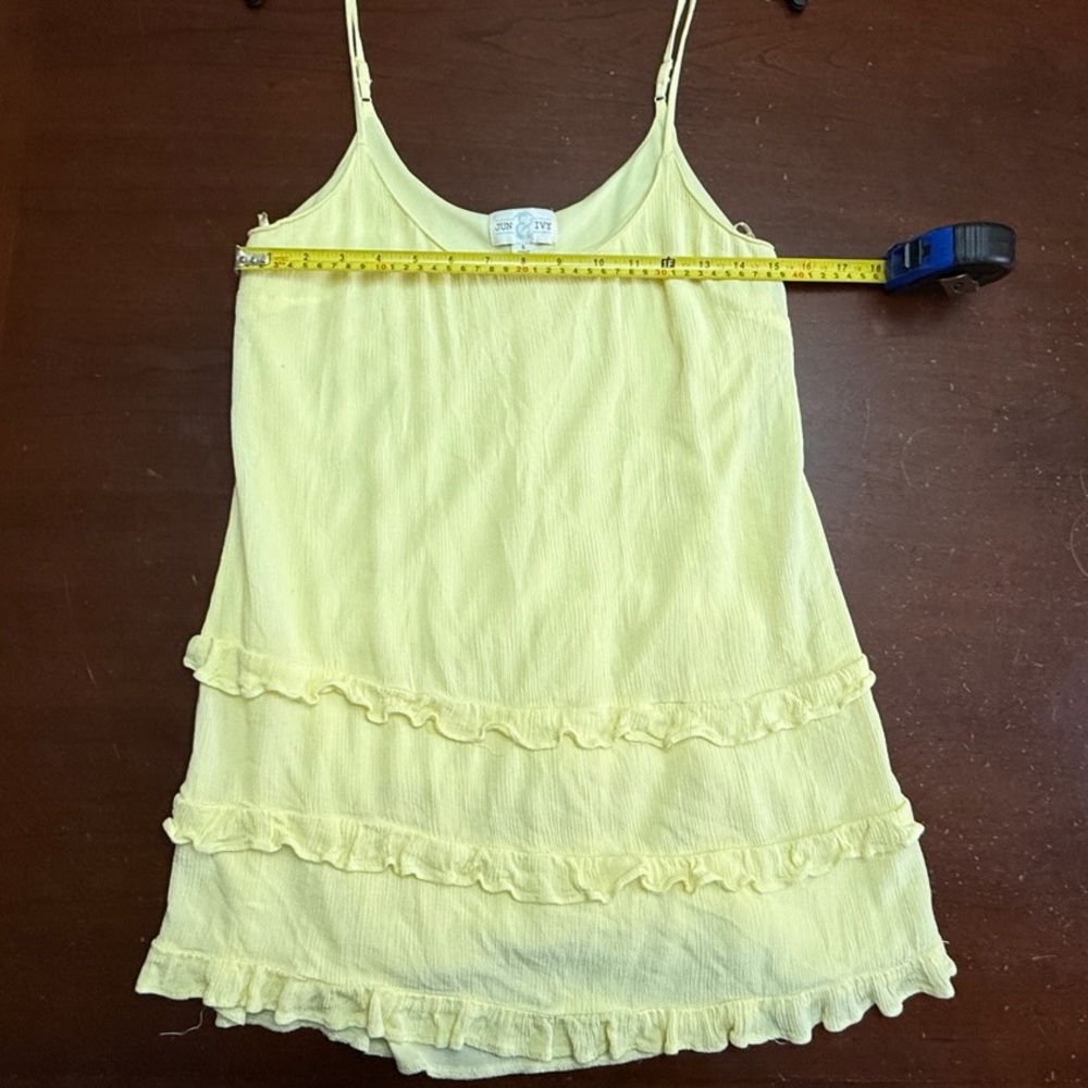 Jun and ivy‎ yellow ruffle spaghetti straps babydoll fairy whimsical small top